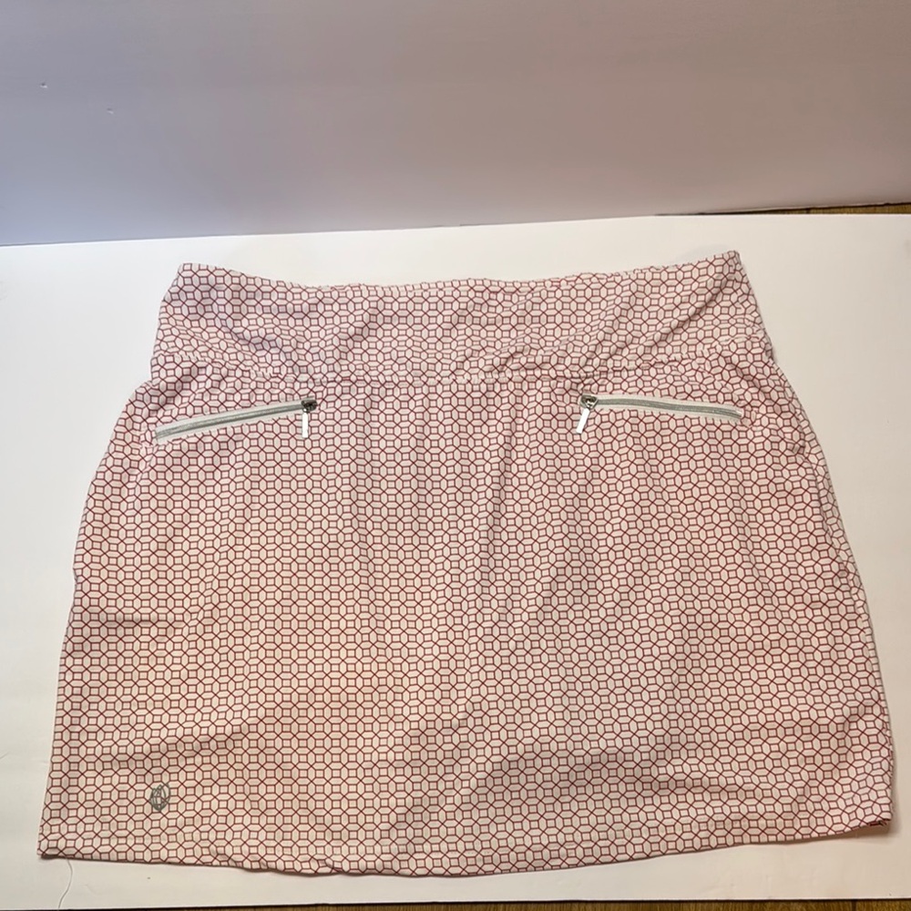GG Blue Luxe Sport Golf Skirt Skort Patterned Women's Size Large